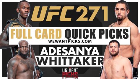 UFC 271: Adesanya vs Whittaker II Picks and Predictions.